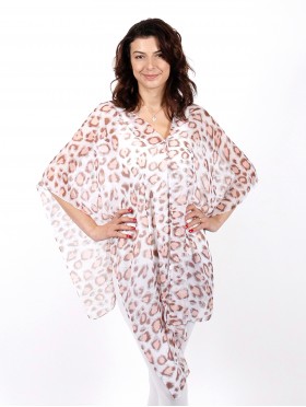 Reversible Pearl Chiffon Top with Spot pattern